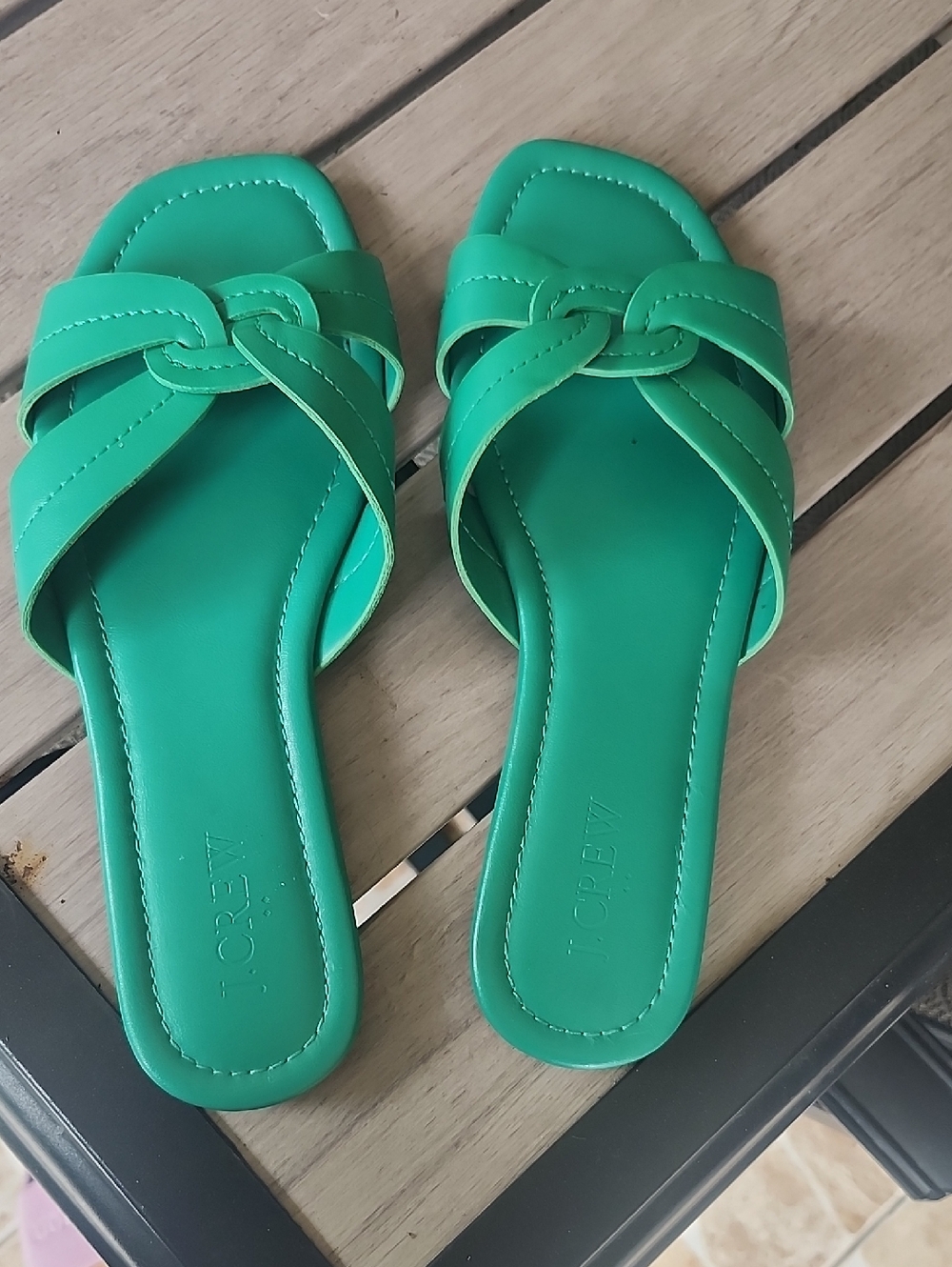 J. Crew Women's Emerald Knotted Slide Sandals